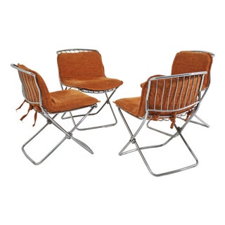 Mid-Century Modern Chairs by Gastone Rinaldi for Rima, Italy 1970s, Set of 4 For Sale
