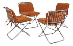 Mid-Century Modern Chairs by Gastone Rinaldi for Rima, Italy 1970s, Set of 4