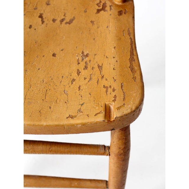 Antique Painted Windsor Bow Back Farmhouse Chair For Sale - Image 9 of 16
