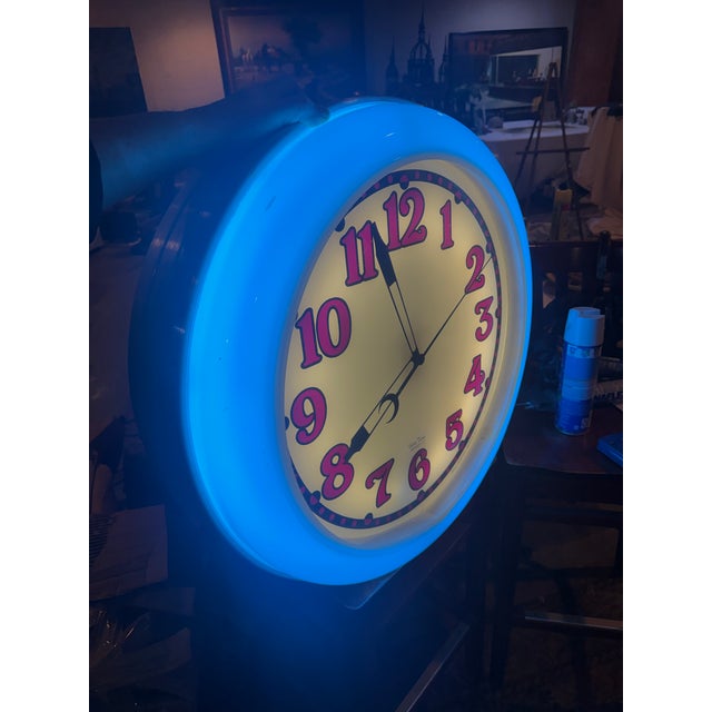 1980s Better Time Bubble Original Neon Clock Very Good Working Condition 1980s For Sale - Image 5 of 7