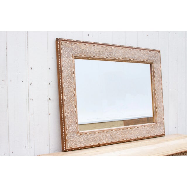 Brown Fine British Colonial Inlay Mirror For Sale - Image 8 of 11