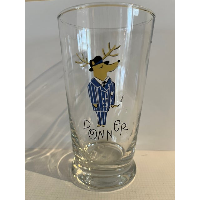 Pottery Barn Reindeer Glasses - Set of 8 For Sale - Image 9 of 10