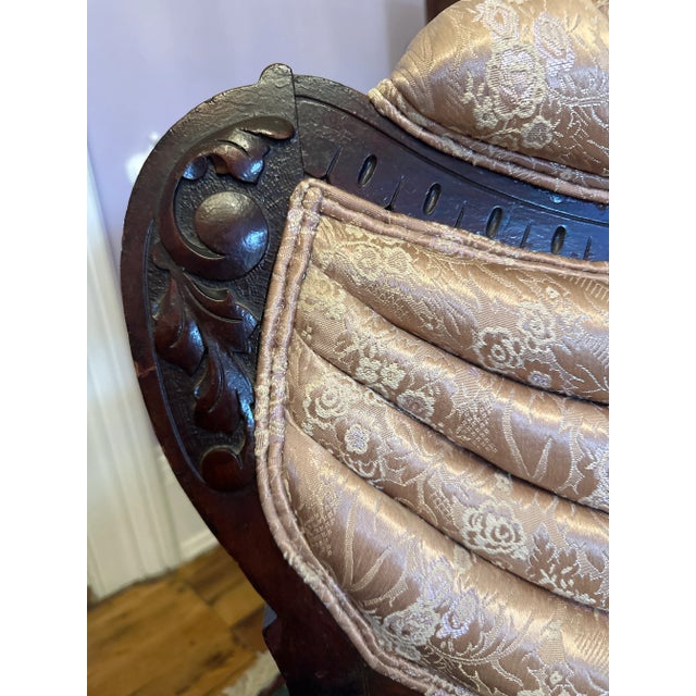 Wood Vintage French Style Victorian Side Chair For Sale - Image 7 of 7