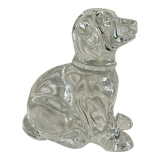 Waterford Crystal Sitting Labrador Dog Figurine For Sale