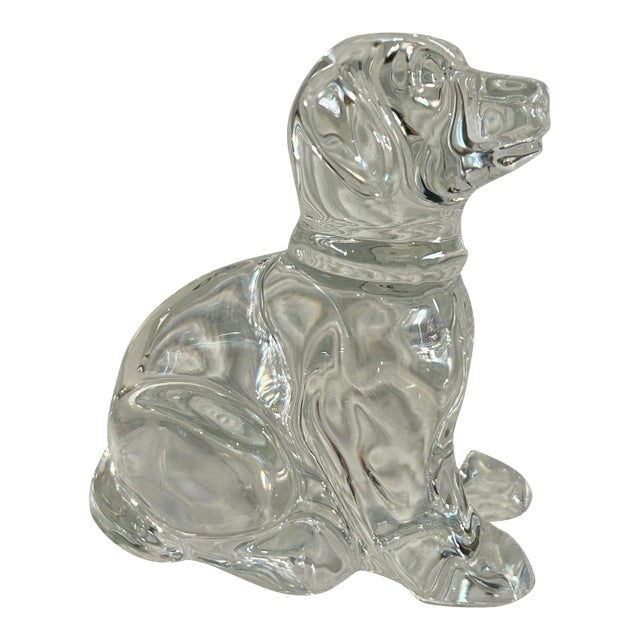Waterford Crystal Sitting Labrador Dog Figurine For Sale