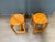 Vintage Pair of French Wood Stools For Sale - Image 4 of 5