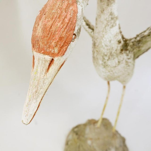 Outdoor Heron Sculpture in Cement For Sale - Image 10 of 16