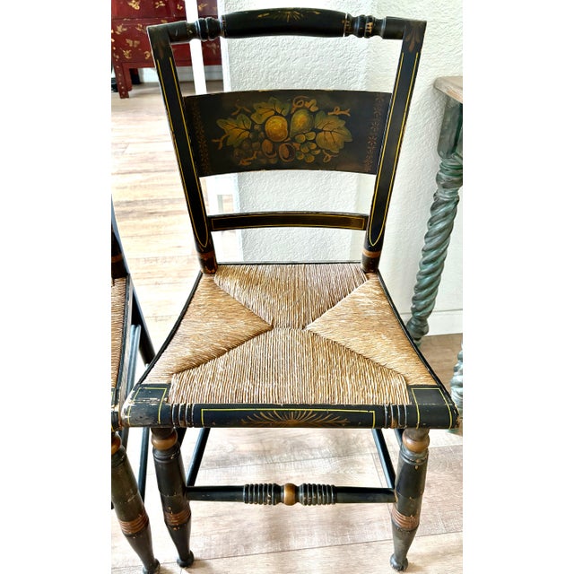Add timeless, New England charm to your interior with this exceptional pair of mid-century Hitchcock style side chairs....