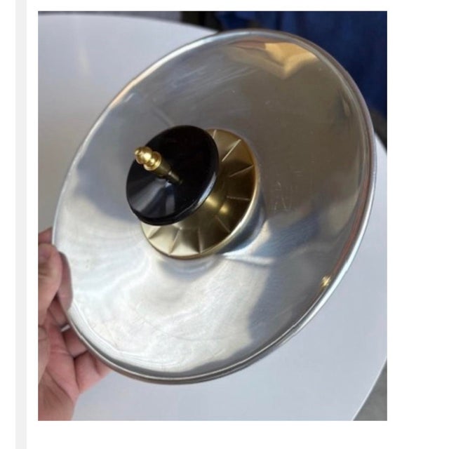 Mid-Century Modern Vintage Mid-Century Modern Aluminum Ice Bucket With Gold-Tone Lid and Handle by Kromex For Sale - Image 3 of 12