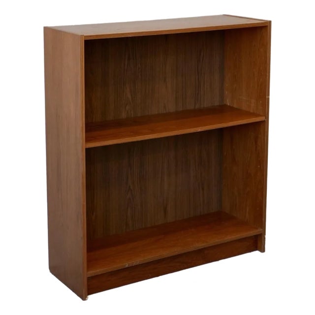 Vintage 1960s Teak Danish Mid-Century Bookshelf - Solid Wood Storage For Sale