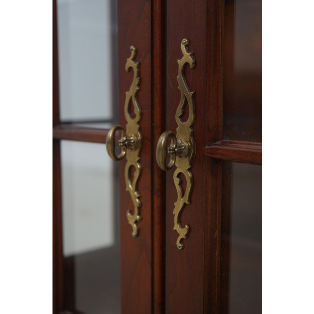 Wood Pennsylvania House Cherry Two-Door Glass Top Vitrine Display Table For Sale - Image 7 of 16