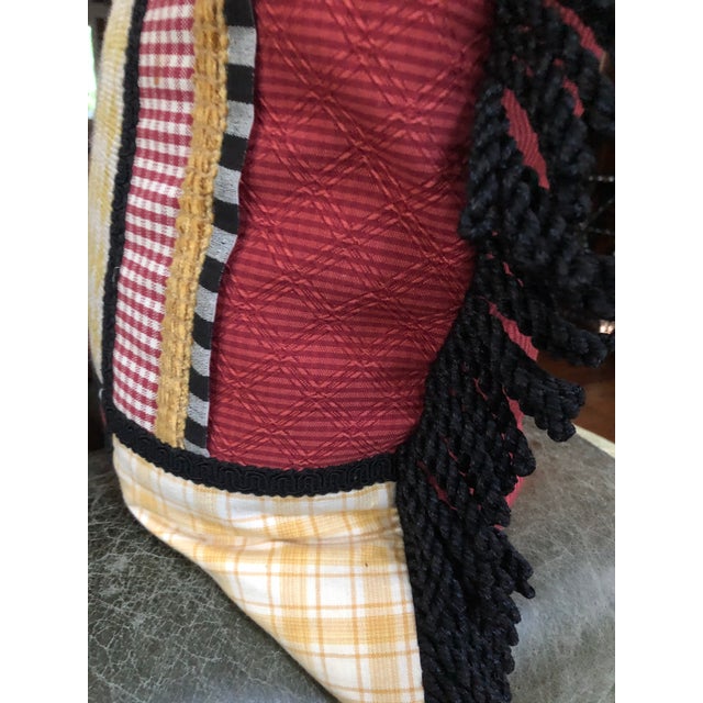 French Country Rooster Needlepoint Accent Pillow For Sale - Image 4 of 5