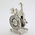Large Vintage Italian Silver 800 English Clock Figurine from Arezzo, 1980s For Sale - Image 4 of 14