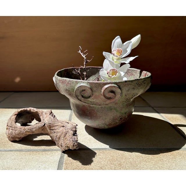 Neo-Classical Studio Ceramic Art Bowl with Volute-Shaped Ornaments, 1920s For Sale - Image 13 of 18