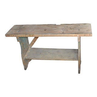 Small Antique Country Seat Bench For Sale