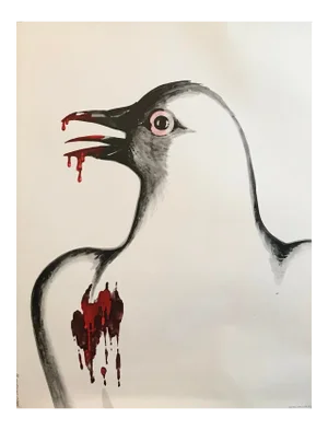Original 1982 Vintage Polish Theatre Poster, War and Peace