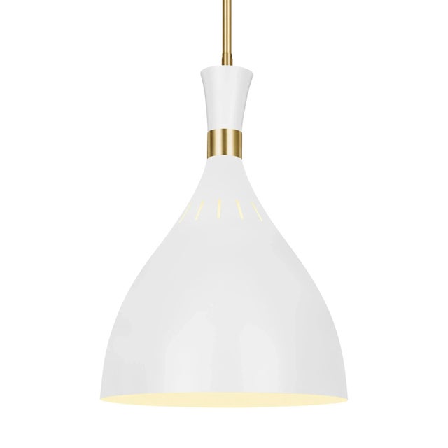 Ellen DeGeneres by Visual Comfort Studio Joan Large Pendant, White For Sale - Image 4 of 7