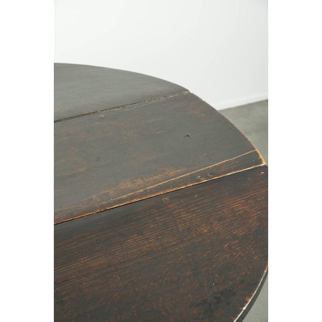 Antique English Oak Gateleg Table, 1800s For Sale - Image 10 of 17