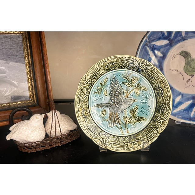 19th Century Belgian Majolica Plate by Wasmuel For Sale In San Francisco - Image 6 of 10