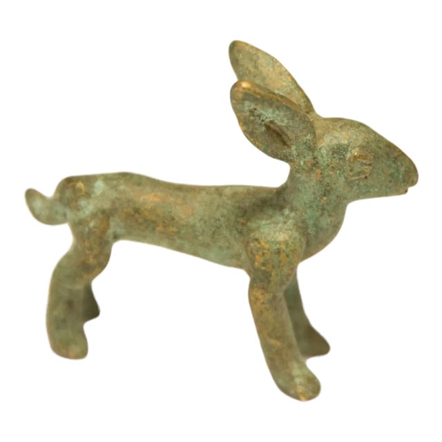 Vintage African Oxidized Bronze Hare For Sale
