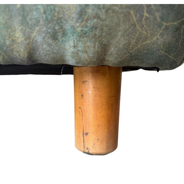 Green Vintage 1990s Restored Ottoman For Sale - Image 8 of 12