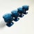 Mid-Century Modern Noritake Spotlight Blue Coupe Glasses - Set of 4 For Sale - Image 3 of 7