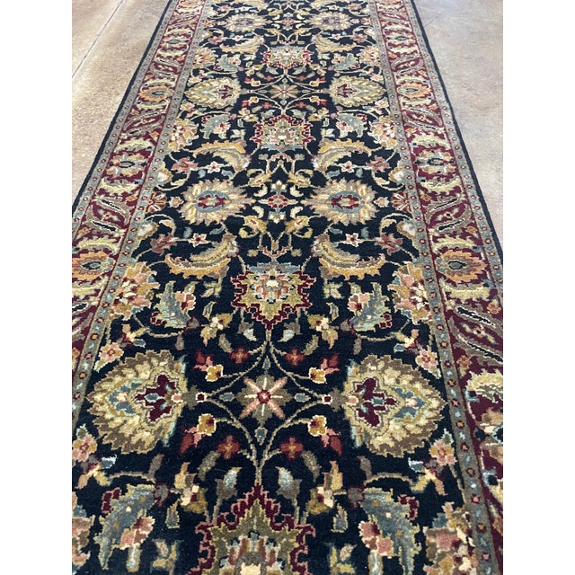 Textile 1990s Handwoven Indian Persian Design Area Rug 2'7" X 8'0" For Sale - Image 7 of 7