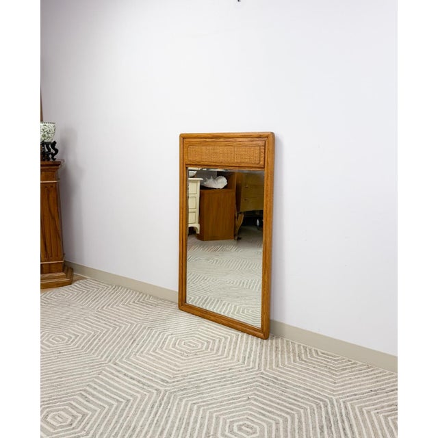 The perfect companion to the iconic Lane "Perception" collection, this stunning mid-century modern cane mirror is a rare...