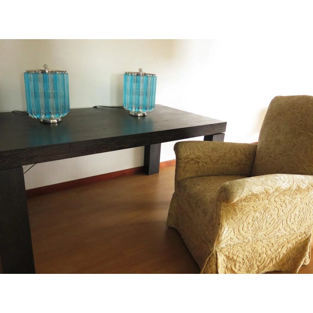 Vintage Italian Glass Quadriedri Table Lamps, 1981, Set of 2 For Sale - Image 4 of 12