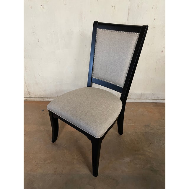 Thomasville Furniture Manuscript Ink Black Poplar Dining Room Side Chair Chairish