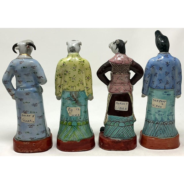 Rose Famille Rose Zodiac Figures, Set of Twelve For Sale - Image 8 of 10