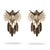 Midnight Owl Sparkling Feather Earrings, A Pair For Sale - Image 9 of 9