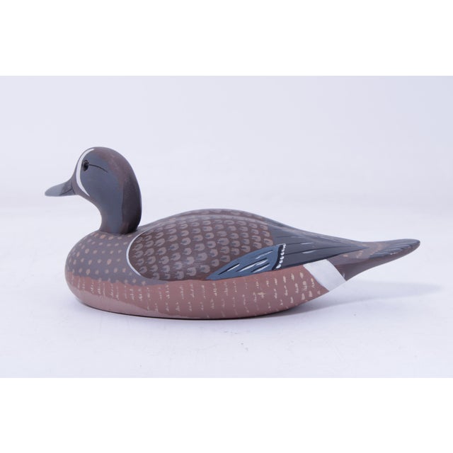 Traditional William Gable Blue Winged Drake Duck Decoy For Sale - Image 3 of 12