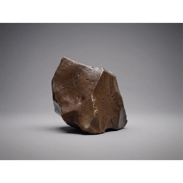 2020s Large Crystal Vase With Natural Stone – Collector's Architectural Statement Piece For Sale - Image 5 of 8