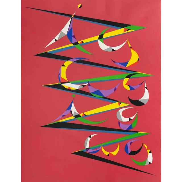 Composition is a lithograph, realized by Rafael Alberti in 1972. Hand-signed, dated, numbered on the lower margin. Edition...