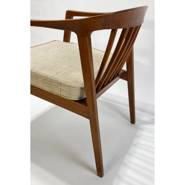 Vintage Folke Ohlsson for Dux MCM Danish Modern Arm Chair For Sale - Image 9 of 10
