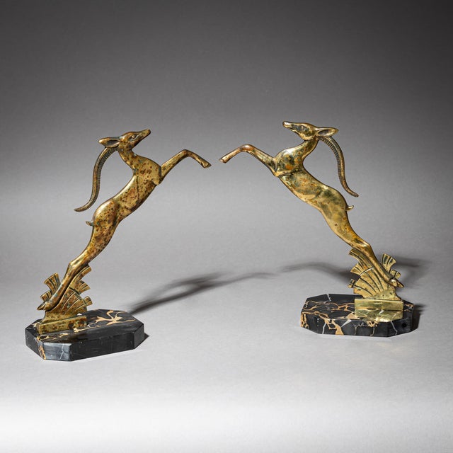 Art Deco Bookends with Gazelles, circa 1930 For Sale - Image 12 of 16