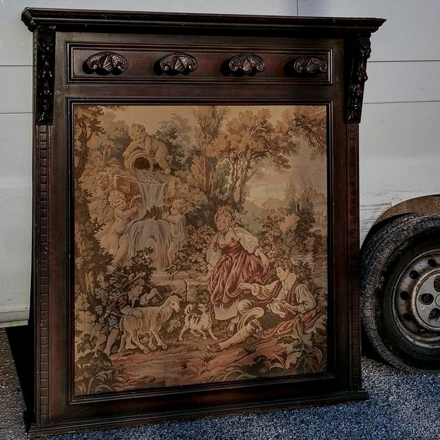 Wall Coat Rack with Tapestry, 1900s For Sale - Image 14 of 18