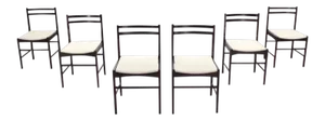 Mid Century Danish Modern Rosewood Dining Chairs New Upholstery - Set of 6