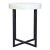 West Elm Bone Side Table on Iron Base For Sale