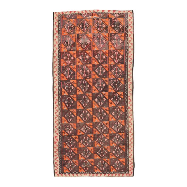 Handwoven Vintage Turkish Kilim Rug For Sale