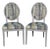 Basset Attributed Oval Back Side Chairs, a Pair For Sale