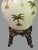 Vintage Ceramic Hand Painted Tropical Palm Trees Bamboo Footed Base Table Lamp For Sale - Image 4 of 12