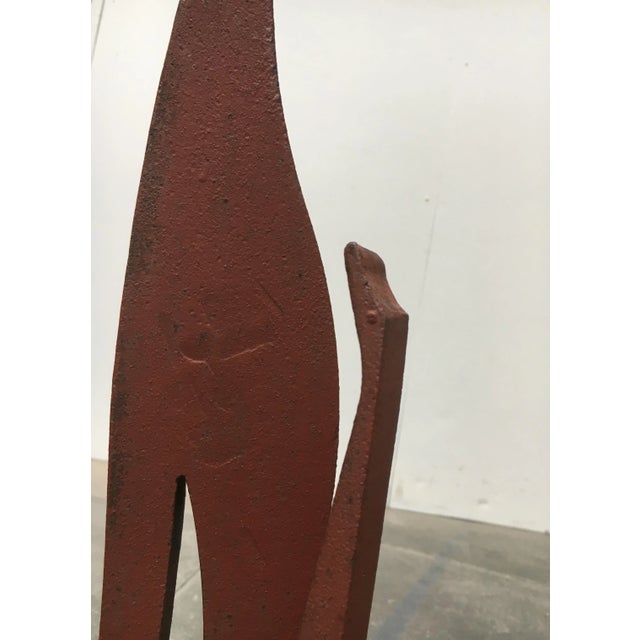 1960s Mid-Century Metal Crane Bird Sculpture For Sale - Image 5 of 18