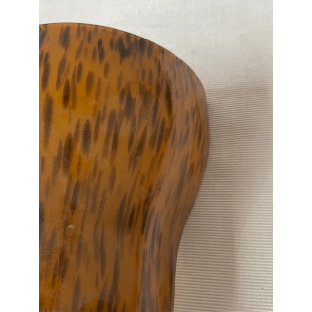 Good condition Add a sophisticated organic element to your home with this stunning tortoiseshell art glass shade. The...