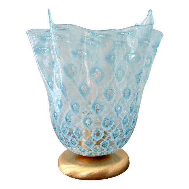 Macrame T Handkerchief Table Lamp by La Murrina Murano, 1990s For Sale