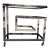 Contemporary Single Greek Key Polished Steel Bar Cart For Sale