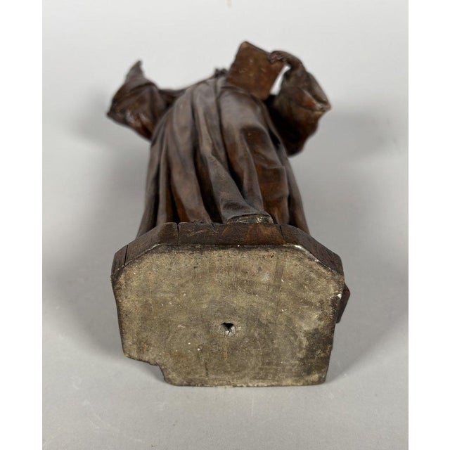 Sculpture, Saint Anne or Saint Bridget, 17th century - 46 cm - Wood For Sale - Image 6 of 6