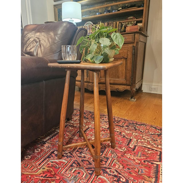 Arts & Crafts Antique Arts and Crafts Side Table For Sale - Image 3 of 14