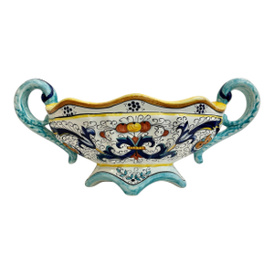 Vintage Fratelli Mari Deruta Majolica Compote or Centerpiece Fruit Bowl